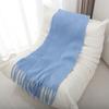 New Mohair Solid Color Scarf Women's Winter Warm Scarf Macaron Color Thickened Thick Braid Tassel Shawl