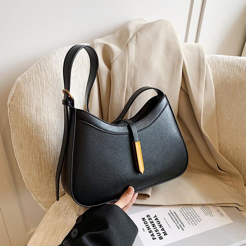 Ielgy Autumn Winter Simple All-Match Commuter Shoulder Female Bag Texture Niche Underarm Bag