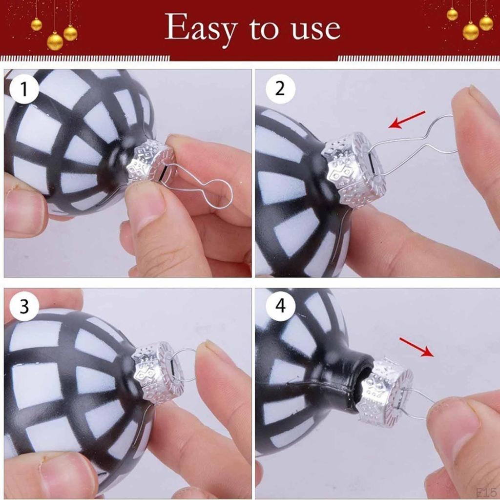 100 Stück Weihnachtskugel-Ornament Metallaufhänger für Partys