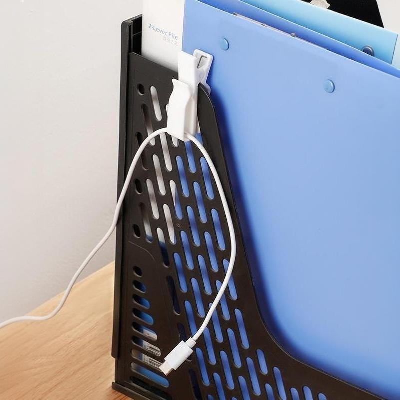 3Pcs Cable Management Clip Desk Edge Wire Holder No Drill Data Line Fixed Clamp For Desktop Home Car Cable Organizer