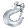 3Celsius8 Inch   Chain Hook 18000lb Load Capacity Alloy Steel Zinc Clevis Slip Hook with     for Trailer Truck Agricultural Equipment