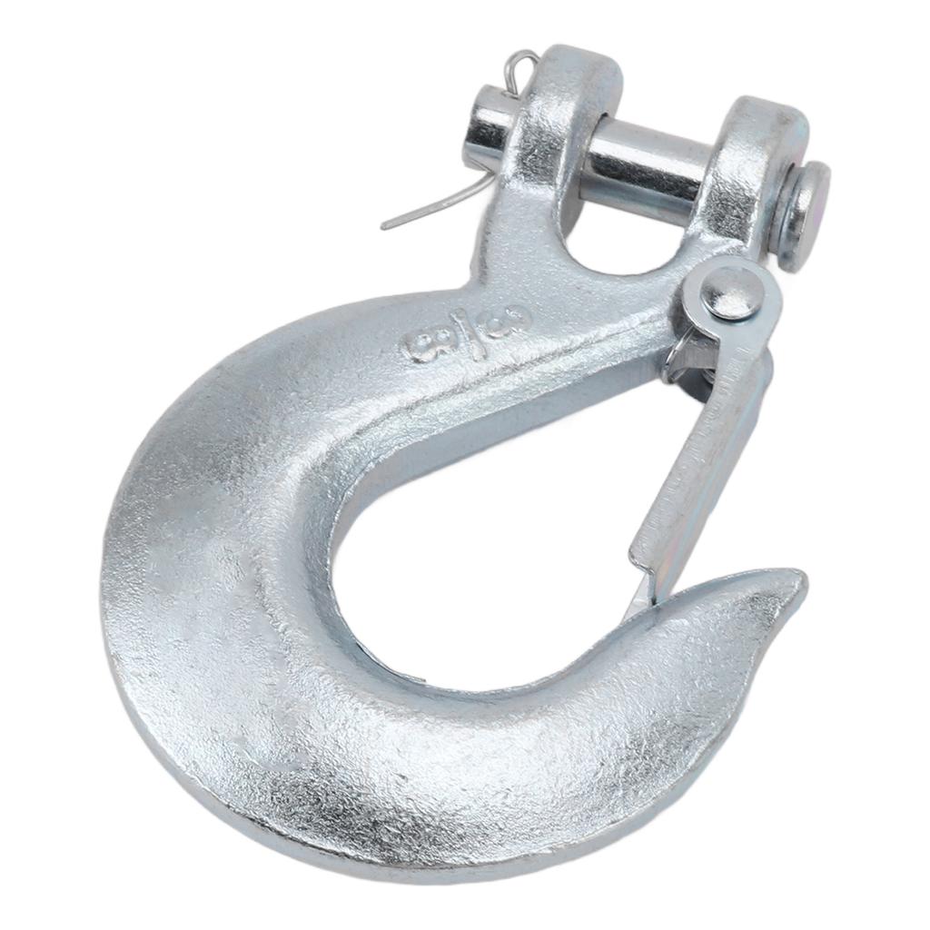 3Celsius8 Inch Chain Hook 18000lb Load Capacity Alloy Steel Zinc Clevis Slip Hook with for Trailer Truck Agricultural Equipment