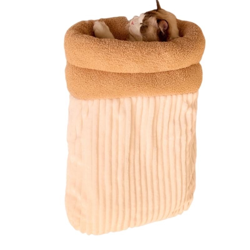 Q1JB Indoor Haustier Rückzugsbett Winterschlafsack Ruhehöhle für Haustier zum Kuscheln Schlafen 360 Wrap Haustier Katzen Zubehör