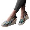 Snake Pattern Wedge Sandals Women's Shoes Summer New Fashion Casual High Heels Women's Sandals
