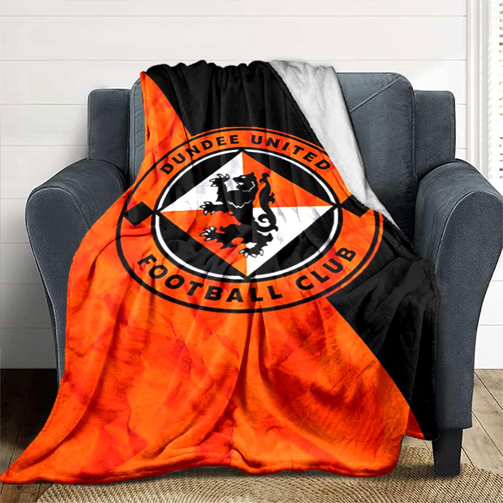 Dundee United FC Print Flannel Blanket High Quality Warm Comfortable Cover for All Seasons Perfect for Gifts Home Decor