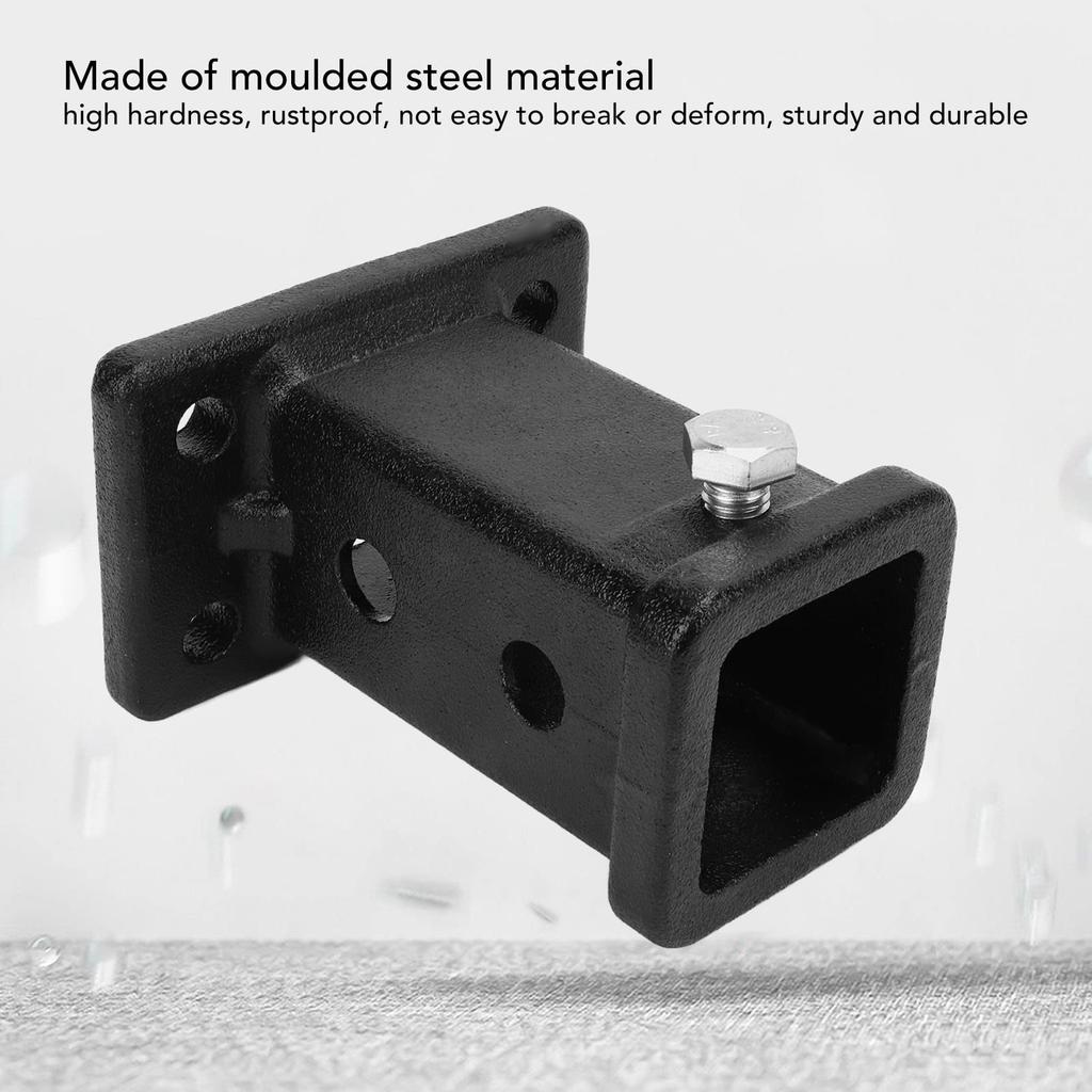 Trailer Hitch Receiver Tube, Universal Tow Bar Hitch Receiver Adapter, 2" Bolt-On Receiver Tube,