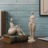 Contemporary Abstract Woman Statue Home Decoration Sandstone Resins Lady Figurine Sculpture for Home Office Decoration
