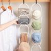6Pcs Hat Rack with Hook Strong Load Bearing Clothes Scarf Bag Rack Organizer Over Door Wall Mounted Closet Hanging Hat Hanger Holder Organizer Bedroom
