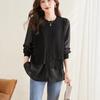 Fashionable Sweater Shirt Fake Two-piece Loose Slimming Pullover Autumn Top