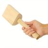 1PC Wood Patting Clay Board Wood Patting DIY Texture Clay Clay Handmade Mud Patting Solid Wood Stick Mallet Pottery Making Tools