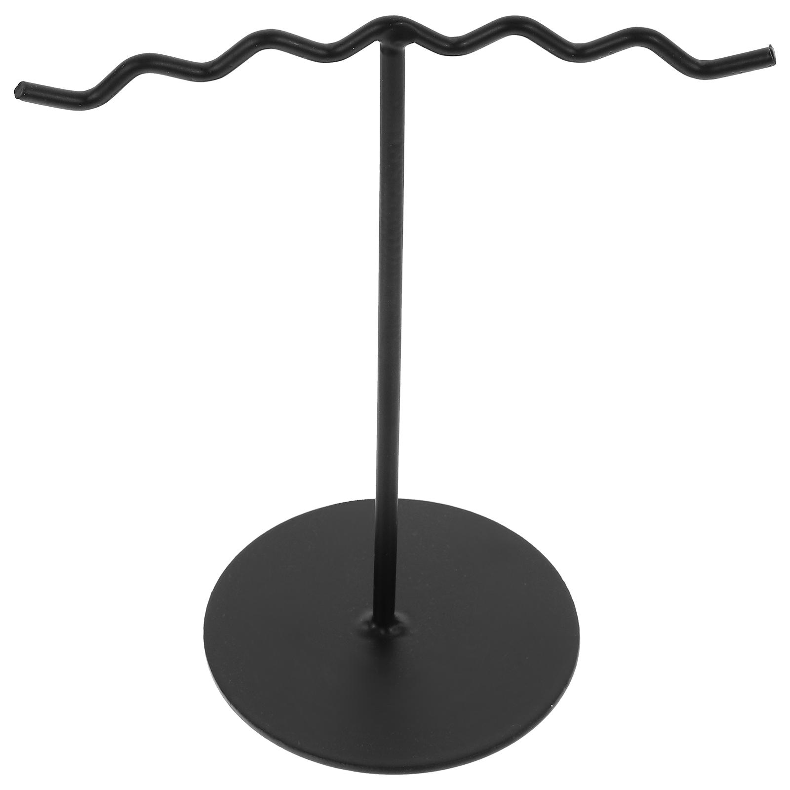 

Necklace Holder Rack Simple Desktop Jewelry Storage Display Black Jewlery Stand 13.5X12X7CM чёрный