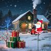 Christmas Santa Solar Kettle Lights Waterproof Christmas Santa Ground Light with 2 Colors Metal Outdoor Kettles Light for Decor