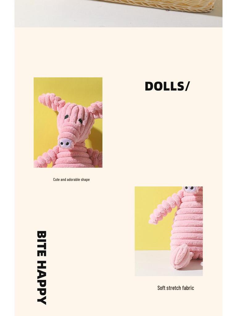 Interactive Cartoon Animal Plush Toy - Bite-Resistant Teething and Sounding Toy for Dogs, Ideal for Boredom Relief