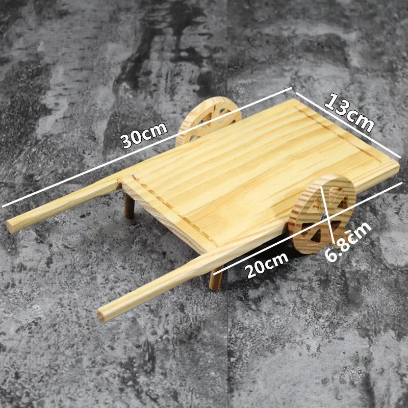 

Wooden creative sushi car sushi seafood plate container Japanese creative Sashimi sushi plate snack board Display dish tray