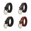 Woven Causal Leather Belt For Jeans Pants Match For Any Outfit Adjustable Woven Elegant And Attractive Premium Leather, Black