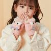 Gloves Kids Fingerless Gloves Plush Gloves Children Christmas Gloves Clamshell Half Finger Gloves