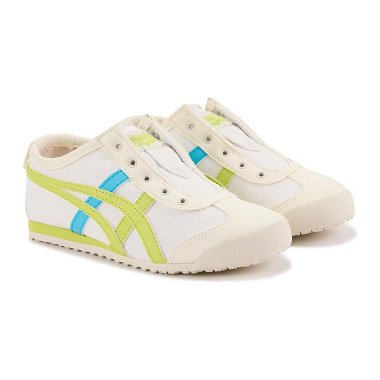 Onitsuka Tiger Mexico 66 Synthetic Leather Fabric Durable Low-Top Casual Shoes Kids sneaker Light-Green 1184A085-109