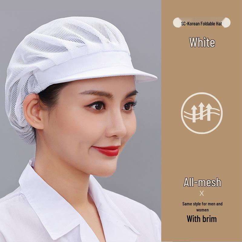 Unisex Atmungsaktive Mesh Kochmütze für Küche und Catering, Anti-Öl, Haarschutz