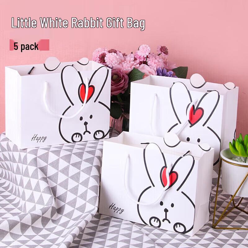 Little White Rabbit Gift Bag (5-Pack)