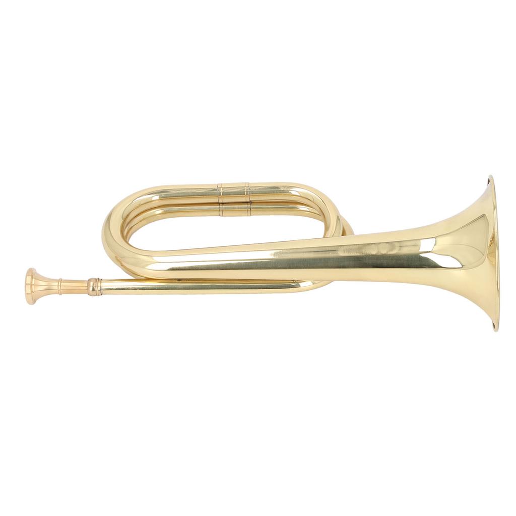 C Key Spanish Bugle Brass Cavalry Trumpet Blowing Pipe Instrument 11cm Diameter 34cm Height Mouthpie