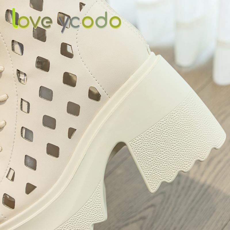 Dámské letní sandály na platformě na vysokém podpatku z přírodní kůže, dámské pohodlné prodyšné sandály pro volný čas