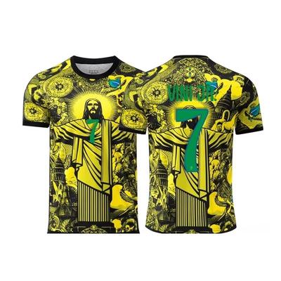 Voetbal Trainings T-shirt Speciale Editie Braziliaanse Christus de Verlosser 3D Print Sport Korte Mouw 2025nieuw
