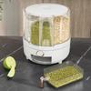 Rotating Rice Bucket Grain Storage Bin Food Grade Household Divided Sealed Insect-Proof Moisture-Proof Grain Storage Box Rice Jar
