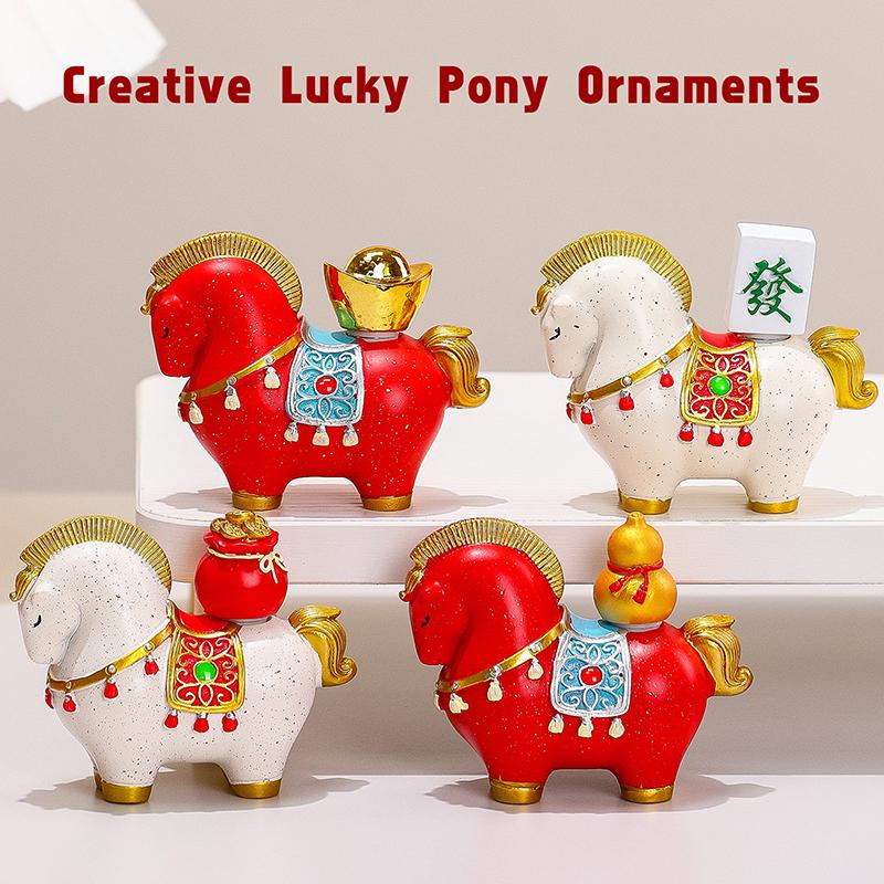 Kreativer Transfer Tierkreis Pferd Rücken Glückssack Barren Kann gedreht werden Heimdekoration Büro Schreibtischdekoration