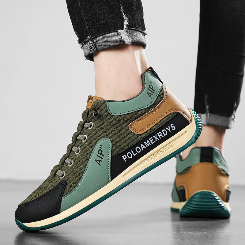 High-end corduroy sports Forrest Gump shoes, youth casual board shoes, trendy lazy shoes