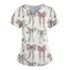 Women's Nurse Uniform Simple Star 3D Print Tops V-neck Pockets Medical Uniform Nursing Surgical Gown Tops Work Clothes