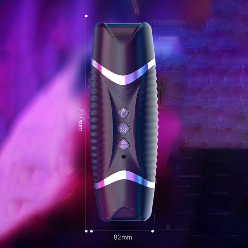 JIUAI Nuovo Masturbatore Automatico per Gli Uomini Bocca Morbida Pompino Succhiare Tazza Riscaldamento Vaginale Masturbatore Maschile Strumenti Per Adulti 18+ Giocattoli Del Sesso