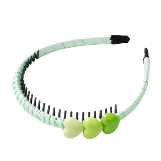 Baby Headband Anti-Slip Toothed Comb Soft 3D Heart Flower Decoration Hair
