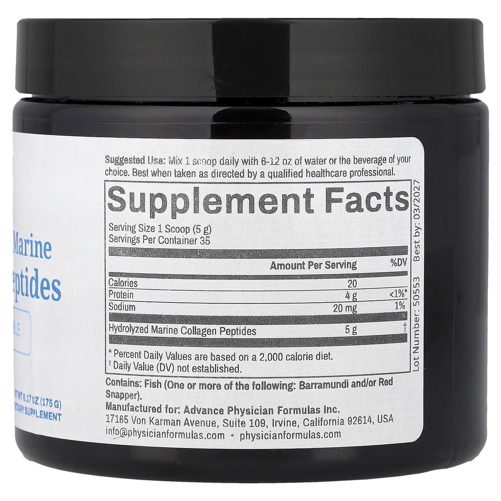 Advance Physician Formulas, Wild Marine Collagen Peptides, 175g (6.17oz)