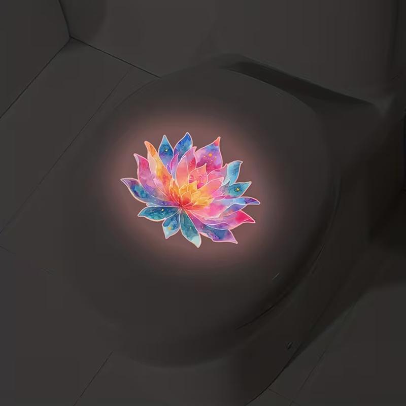 Świecący w ciemności naklejka na klapę sedesu w kształcie kwiatu Samoprzylepna Zdejmowalna Dekoracja łazienki Nocny blask Naklejka ścienna Luminous Toilet Sticker