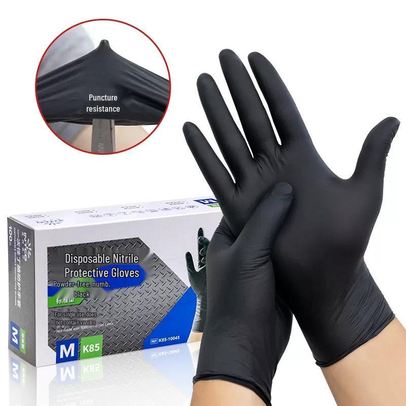 Inco Extra Dicke, strapazierfähige Nitrilhandschuhe - Puderfrei, ölbeständig, lebensmittelecht für Küche, Catering und Reinigung.