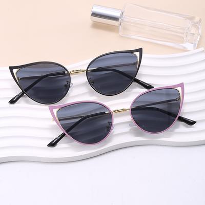 Gafas de Sol Ojo de Gato para Mujer Protección UV Diseño Hueco Elegantes para Fiesta Club Show Gafas de Sol Femeninas Accesorio de Moda