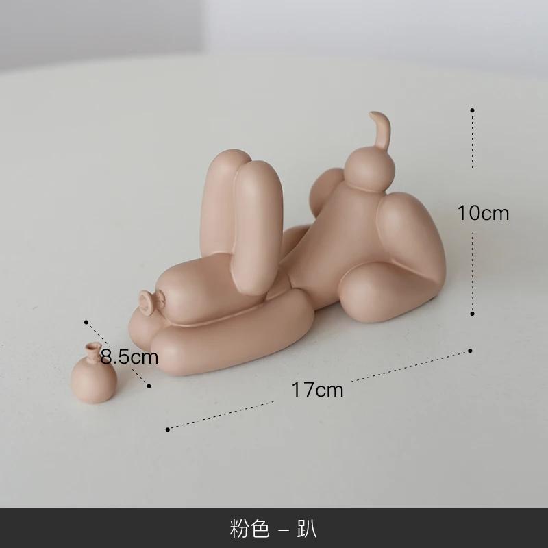 Home decoration balloons dog statues resin crafts, creative cartoons, desktop decoration, living room art accessories home decor