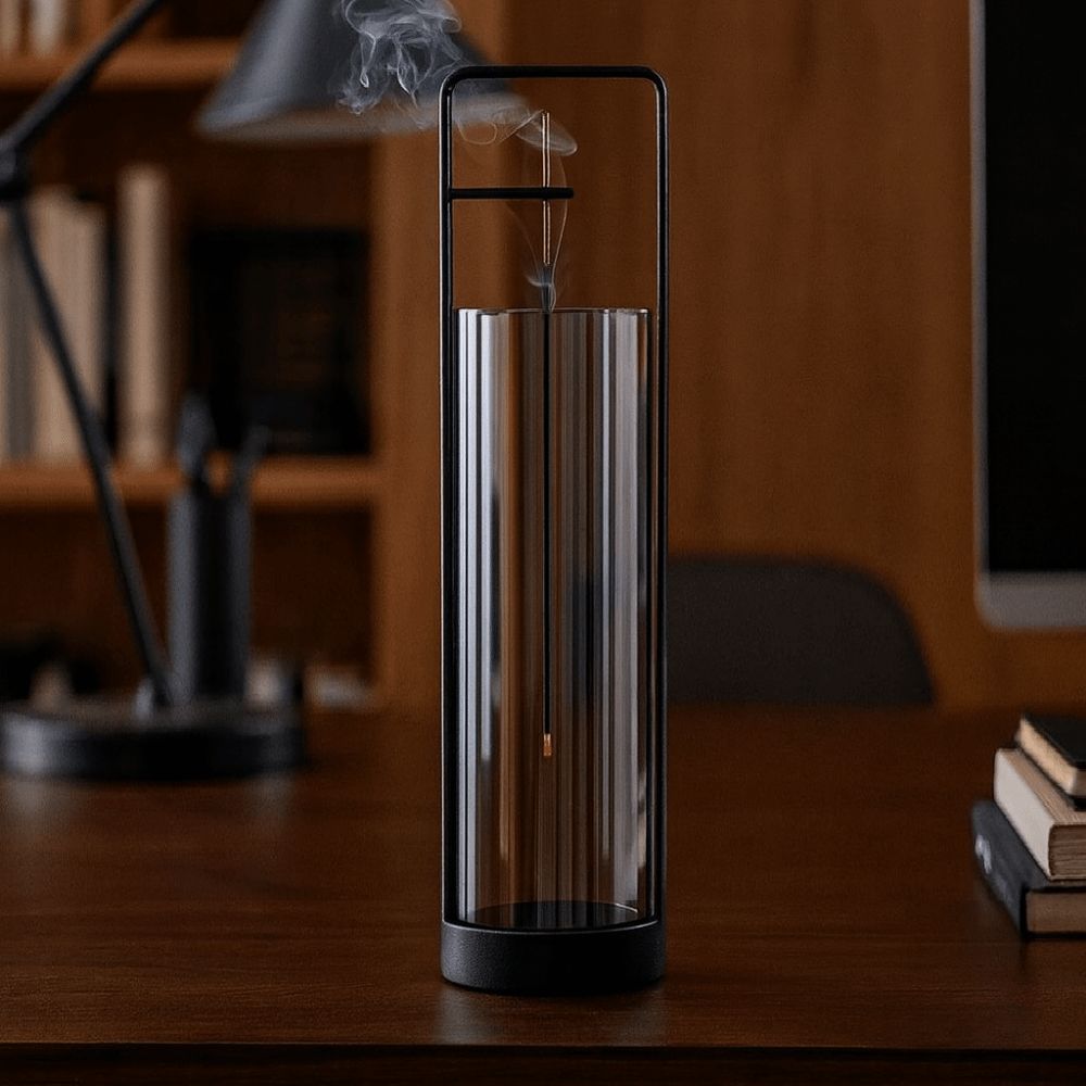 Creative Upside-down Incense Burner Stand with Glass Incense Stick Holder  Room Decor