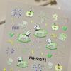 5D Embossed Little Pony Nail Art Stickers - Apple Wooden Horse Design