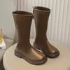Toamnă și iarnă noua versiune coreeană a cizmelor lungi pentru fete la modă cizme înalte antiderapante cu talpă moale pentru copii medii și mai mari.