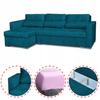 Varius Corner Sofa Bed with Sleeping Function Family Furniture Corner Sofa Turquoise