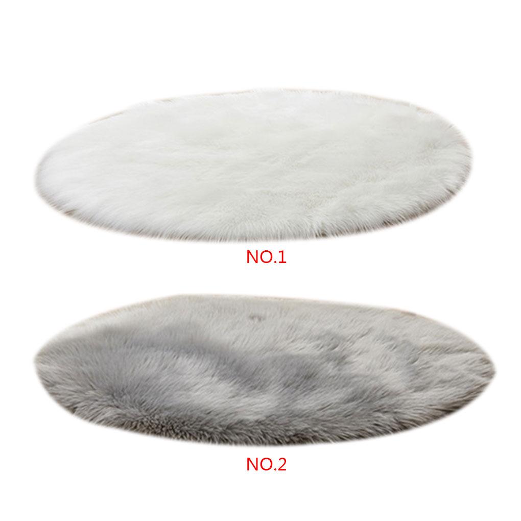 Fluffy Plain Sheepskin Rug Soft Faux Fur Shaggy Area Rugs Thick Wool Carpet