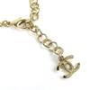 Excellent CHANEL Necklace COCO Mark Rhinestone Chain gold Women B25S Used
