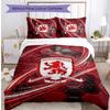Set Lenzuola Stampato Middlesbrough Football 3 Pezzi, Comodo Set Copripiumino per Camera da Letto Amico della Pelle