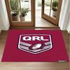 Queensland Maroons Design Crystal Velvet Rug Soft Decorative Mat for Bedroom Entrance