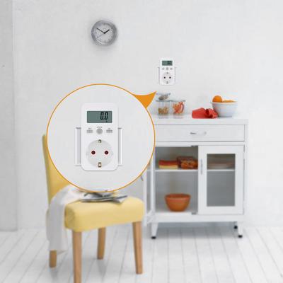EU-Stecker Plug-in Digital LCD Energiemonitor Leistungsmesser Strom Stromverbrauch Überwachungsbuchse