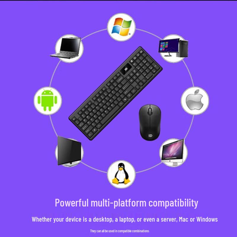 Fude Wireless Keyboard and Mouse Combo