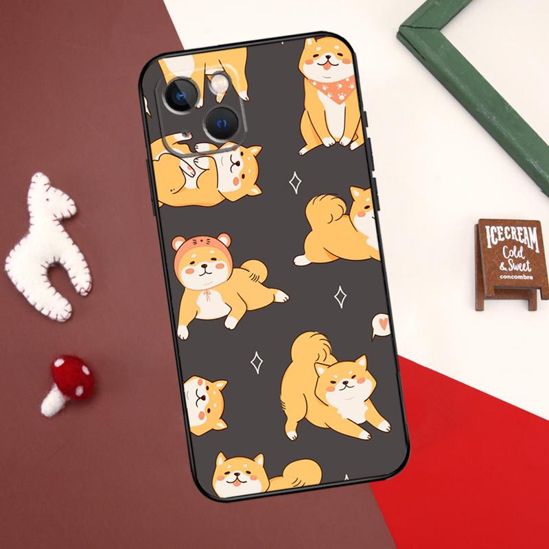 Cute Shiba Inu Case For iPhone X XR XS Max 12 13 Mini 7 8 Plus SE 2020 11 12 13 14 15 Pro Max Back Cover
