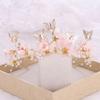 Trendy Flower Butterfly Tiaras And Crowns Crystal Pearl Diadem Pageant Party Bridal Wedding Hair Accessories Jewelry Crown Tiara