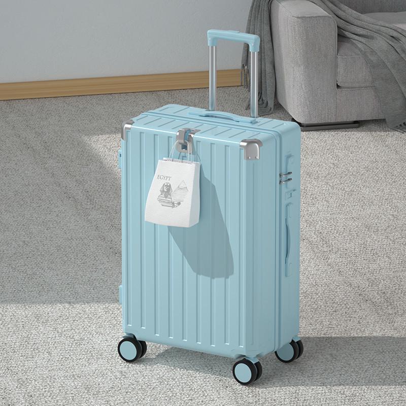 2025 Large Capacity Leather Suitcase with Universal Wheels and Combination Lock
